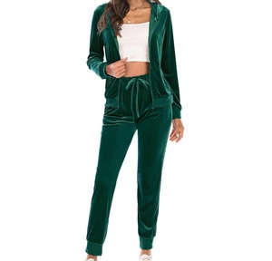 Venta al por mayor de chándales de las mujeres logotipo personalizado cremallera completa deportes e informal chándal cómodo para las mujeres - Product Image 3