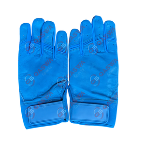 Meilleurs gants de frappe de baseball en cuir de vachette à manchette courte réglables et respirants de couleur jaune personnalisés - Product Image 6