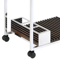 Chariot de bar roulant de luxe en céramique écologique fait main avec motif personnalisé, tendance, utilitaire et de style industriel pour fêtes