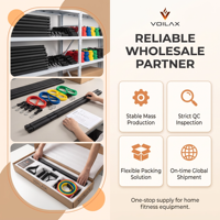 Kit de barre de Pilates multifonctionnel avec pédale, tubes de résistance, bâton d'étirement, entraîneur de hanches, pour le remodelage des fessiers, le yoga et l'entraînement corporel