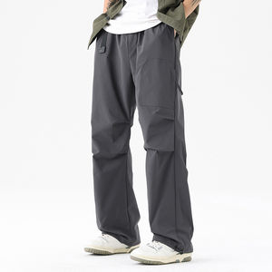 Pantalones de Vestir para Hombre, Holgados, Rectos, Formales, de Tela Gruesa, Cintura Media, Estilo Vintage, Servicio OEM - Product Image 2