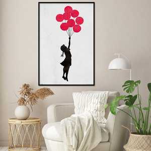 Affiche Banksy 'Girl Floating' pour la décoration du salon - Product Image 1