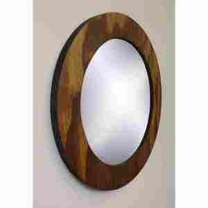 Haute demande avec un prix raisonnable Ensemble de miroirs de dressage fabriqués à la main Cadre en bois rond Exportateur de l'Inde avec qualité d'exportation - Product Image 2