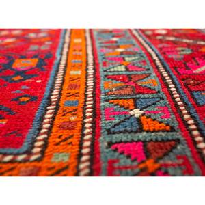 Tapis en laine noués à la main Aalam en rouge et orange à motif géométrique, tapis de prière - Paem-1224 - Product Image 3