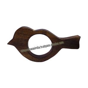 Top Seller Handmade Wooden Bird Shape <b>Napkin</b> Ring <b>Holder</b> for Birthday Wedding Party Table Decor - Product Image 2