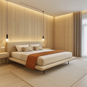Cama Lorenzo | Cama Plataforma Flotante Moderna | Diseño Tapizado Minimalista | Cama Modern Flotante para Dormitorio - Product Image 6
