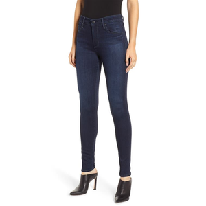 Jeans Boyfriend AG Farrah a Vita Alta e Gamba Svasata in Denim Elasticizzato Traspirante Blu Basin Taglia 29 - Product Image 1