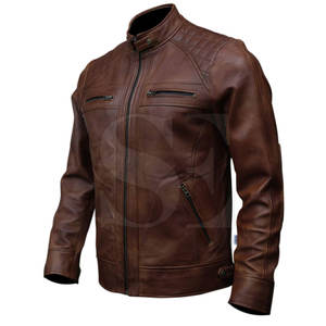 Veste de moto en cuir pour homme Vestes en cuir imperméables pour moto de course à vendre - Product Image 2