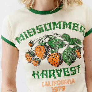 Camisetas cortas y cuadradas para mujer al por mayor | Camiseta recortada de gran tamaño con logotipo personalizado | Ropa informal de moda OEM/ODM Proveedor - Product Image 1