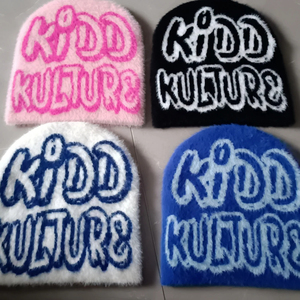 หมวกแจ็คการ์ดแบบถักผ้าขนแกะหัวกะโหลกแบบกลับด้านได้พร้อมพิมพ์ดิจิตอลเต็มรูปแบบทำจากขนสัตว์แคชเมียร์ระดับพรีเมี่ยม - Product Image 3