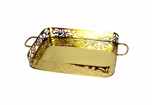 ถาดทรงสี่เหลี่ยมผืนผ้าถาดเสิร์ฟดีไซน์สวยสำหรับตกแต่งบ้านทาสีตกแต่งบ้านสำหรับอาหารใช้ใหม่สำหรับคริสต์มาส - Product Image 3
