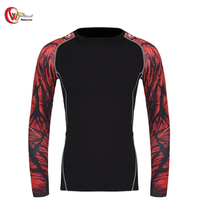 El mejor producto más vendido Rash Guard en manga larga Último diseño MMA Wear Color sólido Rash Guard - Product Image 1
