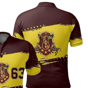 Camiseta Polo Iota Phi Theta 1963 para Hombre, Liga Ivy, Fraternidad Griega, Algodón Premium Bordado - Product Image 3