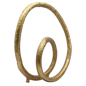 Orin Métal Boucle Sculpture Or Décoration De Table Art Moderne Design Home Decor Salon moderne poli sculpture - Product Image 4