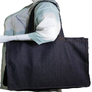 100% coton toile sac fourre-tout écologique multi-usages robuste épicerie plage sac à provisions Logo personnalisé recyclé supérieur - Product Image 3