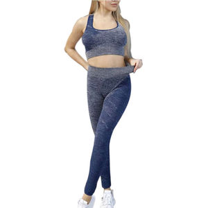 Nuevo Conjunto de Leggings de Yoga de Secado Rápido para Mujer, Conjunto de Sujetador Deportivo Transpirable, Compresivo y Elástico con Cintura Elástica y Diseño Sólido - Product Image 4