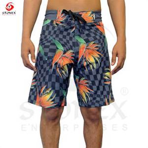 Pantalones cortos de gimnasio personalizados para hombre, pantalones cortos de playa de Surf elásticos de 4 vías de alta calidad con estampado Floral, bañadores informales elásticos de talla grande - Product Image 5