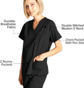 Calidad superior Unisex Doctor Enfermera Médico Scrubs Set Hospital Quirúrgico Uniforme Jogger Pantalones Top Logotipo personalizado al por mayor - Product Image 6