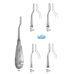 Elevadores de Raíces de Acero Inoxidable de Alta Calidad BEIN (Figuras 1-4) Fabricante y Exportador de Instrumentos Dentales - Product Image 1
