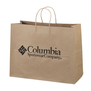 Sacs en papier kraft brun recyclé personnalisés avec poignées Sacs à provisions artisanaux imprimés pour emballage cadeau - Product Image 2