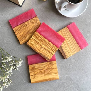 Sous-verres et plateaux de service en résine époxy et bois de style américain, de qualité supérieure, écologiques, couleur personnalisée, pour hôtels et restaurants - Product Image 6