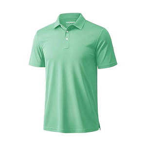 Chemise à manches courtes pour homme en coton 100% tricoté anti-rides, mode estivale, golf - Product Image 4