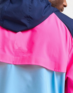 Men's Lightweight Windproof Canvas Hooded Windbreaker <b>Jacket</b> Breathable Autumn Fashion with Stand Collar and Zipper Closure - Product Image 3