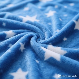 Manta de lana suave de noche estrellada de lujo, manta azul acogedora con diseño de estrella blanca, tamaño King - Product Image 2