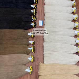 Paquete de extensiones de cabello a granel 100% cabello humano de Vietnam muchos colores disponibles en stock - Product Image 5