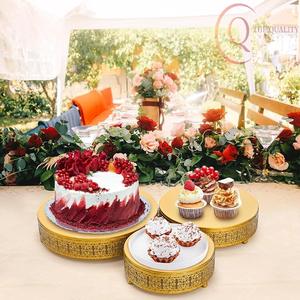 Base para Pastel de Metal Premium con Textura Elegante, Perfecta para la Presentación de Pasteles y Decoración del Hogar - Product Image 6