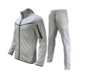 Conjunto Atlético informal personalizado de 2 piezas para hombre, chaqueta de manga larga para correr, pantalones, chándal de invierno en tela polar transpirable - Product Image 6