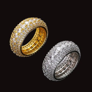 IGI Certified VVS Moissanite Diamond <b>Ring</b> Luxury Engagement Wedding <b>Ring</b> with Iced Brilliant Cut for Women <b>Men</b> for Anniversary - Product Image 2