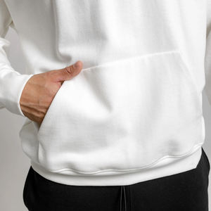 Sudadera con capucha de gran tamaño para hombre, sudadera de invierno bordada mezclada de algodón 100% de peso pesado, venta al por mayor - Product Image 5