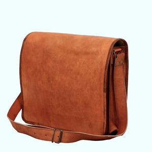 กระเป๋าเอกสารหนังแท้วินเทจสำหรับผู้ชายกระเป๋าเดินทางใส่แล็ปท็อปแบบสะพายไหล่ลายลูกกวาด - Product Image 4
