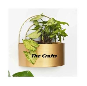 Juego de macetas colgantes de color cobre y Hierro de 2 macetas de diferentes tamaños para uso en el balcón y la terraza de la sala de estar - Product Image 3