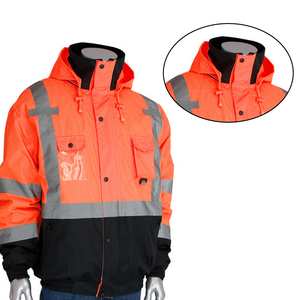 Chaqueta reflectante de alta visibilidad, chaquetas naranjas de trabajo de seguridad, ropa de invierno para hombres, chaqueta de seguridad reflectante de construcción de alta visibilidad - Product Image 5