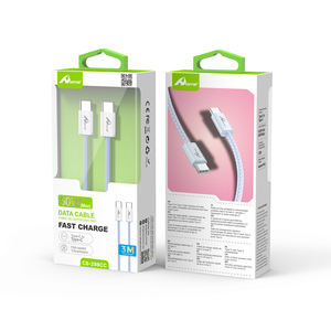 สายเคเบิล Type-C CB-298CC สีม่วง60W 3M ความยาว1.5M/2M โลหะผสมอลูมิเนียมทองแดงบริสุทธิ์สำหรับโทรศัพท์ Android iOS ชาร์จข้อมูล - Product Image 1