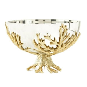 Exclusive Golden Branch Serving Bowl Decorative <b>Chocolate</b> Bowl With Luxurious Metal Accents For Home & <b>Wedding</b> Decor On Sale - Product Image 1