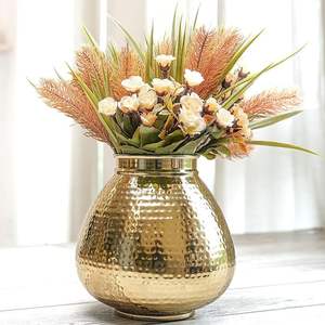 แจกันดอกไม้โลหะสีทองแบบทันสมัยสำหรับตกแต่งบ้านและภายในภายนอกแจกันดอกไม้ตกแต่งโต๊ะขายดี - Product Image 1