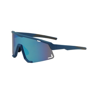 Sports Hunting Sunglasses with PC Lenses UV400 Protection Semi-Rimless Frame Blue for Outdoors Use - Product Image 1
