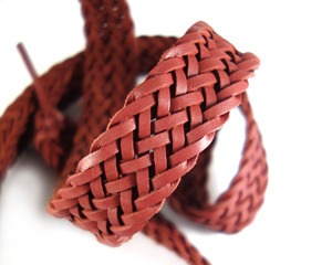 Brown Waxed Eco-Friendly Flat Braided Leather Cords for Jewelry <b>Shoes</b> Bags Garments Home Textiles - Product Image 4