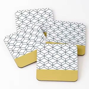 Impression en émail vierge avec sous-verres de voiture de boisson en bois napperons de cuisine tapis de Table sous-verres en ardoise tapis de bureau maison et cuisine - Product Image 2