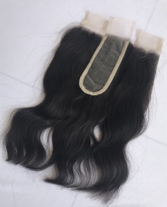 Cheveux naturels ondulés de qualité supérieure, non traités, 14 pouces, avec closure transparente 2x6, provenant d'un seul donneur, vente en gros, fournisseur indien - Product Image 6