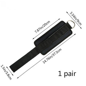 Adjustable Ankle Strap With Double D-Ring For Gym Hot Selling Neoprene Padded Ankle Strap - Product Image 3