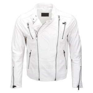 Chaqueta de Cuero Vacuno Impermeable para Hombre, Estilo Urbano, Cuello Alto, Personalizable, en Oferta - Product Image 1