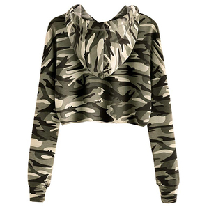 เสื้อครอปมีฮู้ดแขนสั้นสำหรับผู้หญิงเสื้อครอปมีฮู้ดเสื้อครอปแบบสวมหัวมีฮู้ดสำหรับฤดูใบไม้ร่วง2026 - Product Image 4