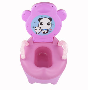 Asiento de inodoro de PP plegable con diseño de Panda, cómodo asiento de entrenamiento para orinal de bebé con asas para niños y cajón de fácil limpieza, suministros para bebés - Product Image 2