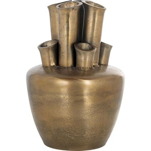 Chapado en oro de alta calidad, calidad Superior, aluminio fundido, diseñador antiguo, aspecto llamativo, florero, centro de mesa, suministro - Product Image 4