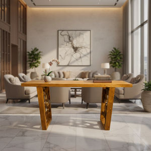 Mesa Consola Moderna de Madera Maciza de Suar o Monkey Pod con Patas Talladas a Mano |   Muebles de Primera Calidad para Sala de Estar, Comedor y Uso en Hoteles - Product Image 4