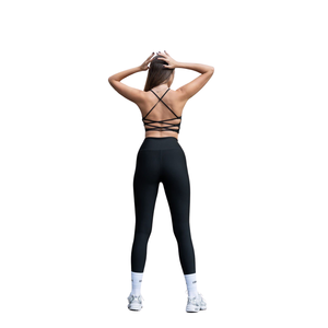 Vêtements de sport haut de gamme durables, ensembles de gym, haut à manches longues, leggings, ensemble 2 pièces, motif uni, vêtements de yoga et de fitness respirants, sans couture - Product Image 4